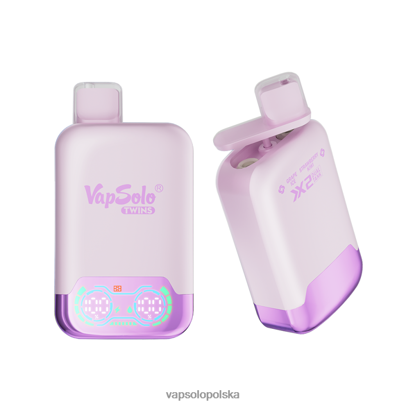 VapSolo Cena - lód winogronowy i kiwi truskawkowe VapSolo TWINS jednorazowy waporyzator L4RX8V28