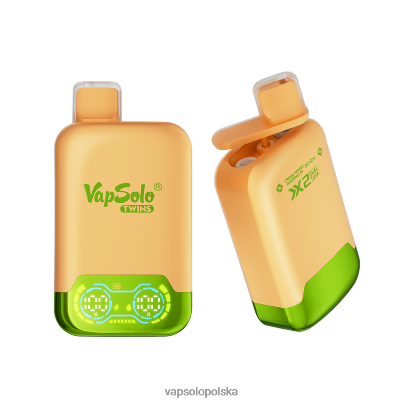 VapSolo Cena - pomarańczowy arbuz mango i czerwony byk VapSolo TWINS jednorazowy waporyzator L4RX8V30