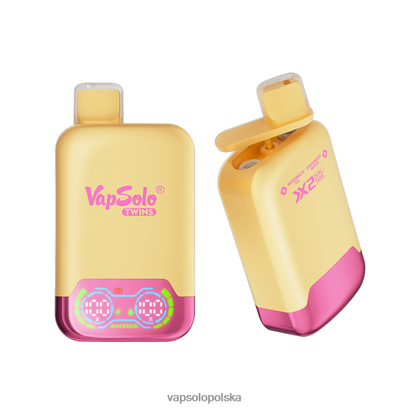 VapSolo Polska - lód arbuzowy i mango truskawkowe VapSolo TWINS jednorazowy waporyzator L4RX8V35
