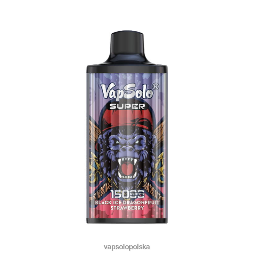 VapSolo 15000 Puffs - Truskawka z czarnego lodu i dragofruit VapSolo SUPER jednorazowy waporyzator L4RX8V13