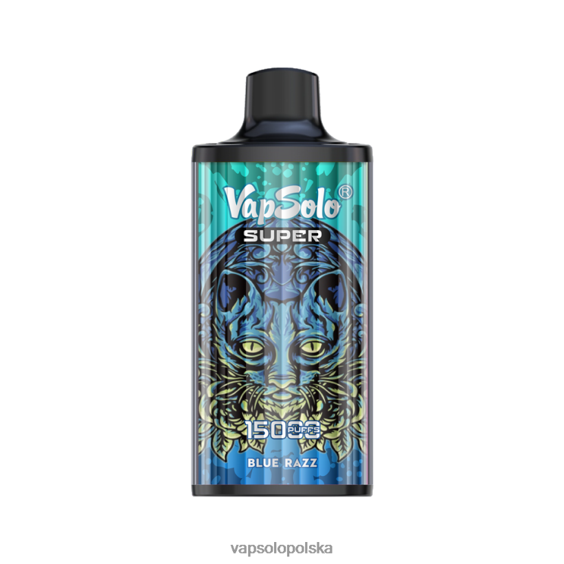 VapSolo Cena - niebieski razz VapSolo SUPER jednorazowy waporyzator L4RX8V14