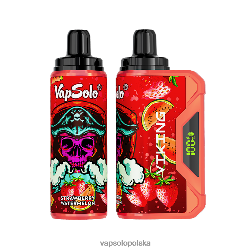 VapSolo Cena - arbuz truskawkowy VapSolo VIKING jednorazowy waporyzator L4RX8V46