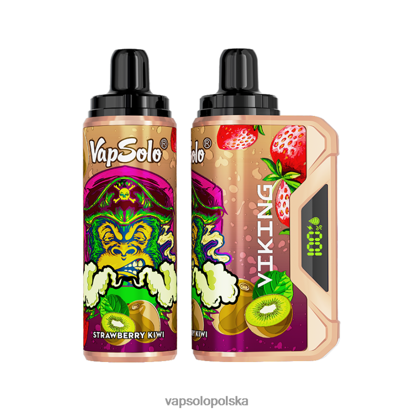 VapSolo Cena - kiwi truskawkowe VapSolo VIKING jednorazowy waporyzator L4RX8V44