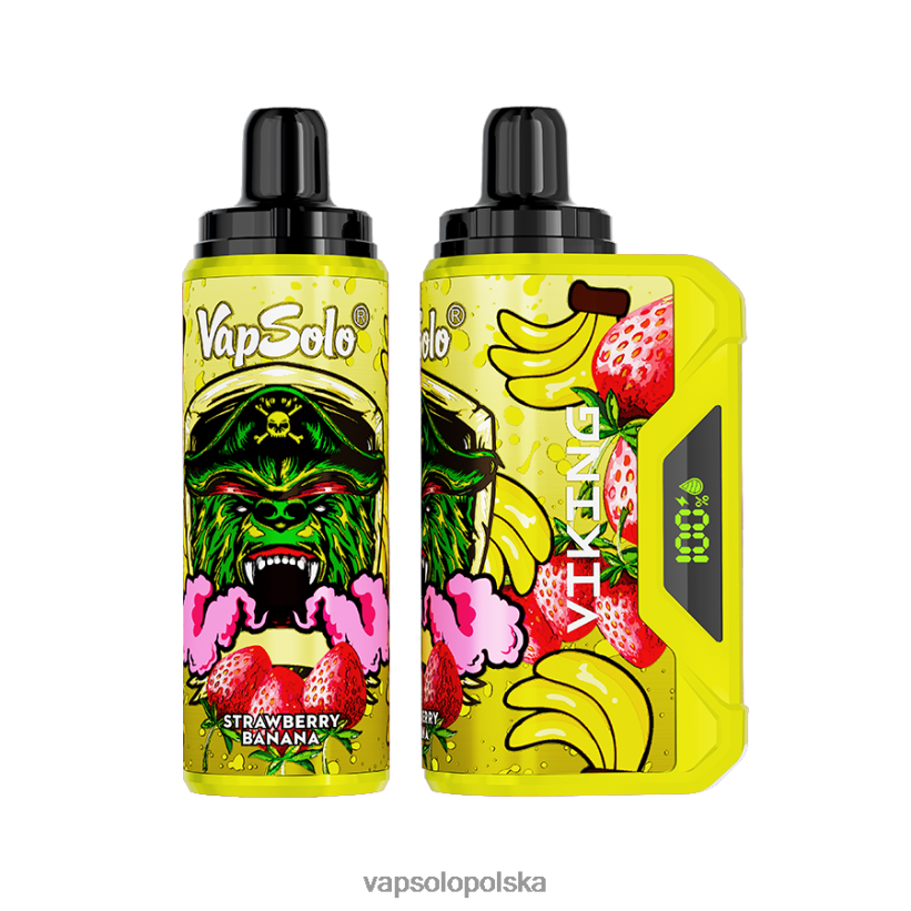 VapSolo Polska - banan truskawkowy VapSolo VIKING jednorazowy waporyzator L4RX8V43